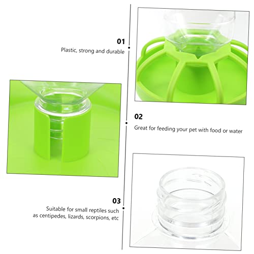 2sets Reptile Water Feeders Tortoise Food Bowl Bearded Dragon Iguana Lizard Accessories