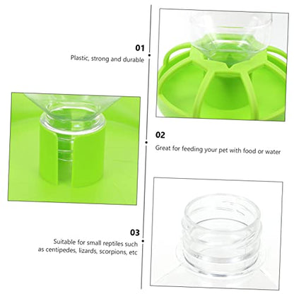 2sets Reptile Water Feeders Tortoise Food Bowl Bearded Dragon Iguana Lizard Accessories