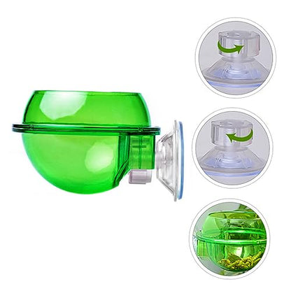 HEMOTON 4Pcs Lizard Feeder Bowl with Suction Cup Escape Design for Reptiles Easy to Stable Pet Dish for Food and Water for Bearded Dragons Geckos Frogs