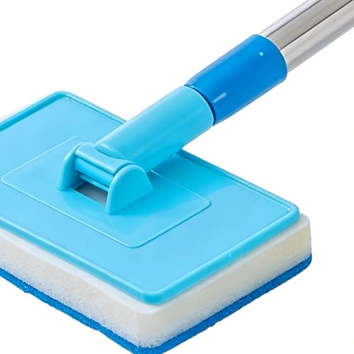 Fish Tank Cleaning Brush, Long Handle, 92cm, Algae Scrapers, Aquariums Cleaning Kit, Foldable Sponge, for Aquarium Betta Water Wall Turtle Reptile Terrarium Kitchen