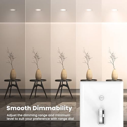Feit Electric Toggle Dimmer with Light Switch for Dimmable LED Light Bulbs, Single Pole or 3-Way, Wall Plate and Wire Nut Installation Included, DIM/Toggle/2, 2 Pack - style: TOGGLE DIMMER