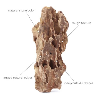 10 Natural Aquarium Rocks 2" to 4" Perfect Rocks for Aquariums, Landscaping Model,Tank Decoration, Amphibian Enclosures-Dragon Stones