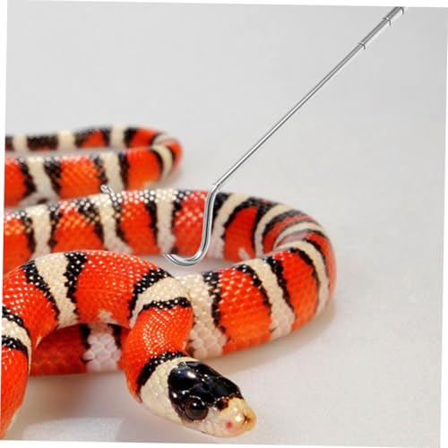 Totority Portable Stainless Steel Snake Hook and Retractable Reptile Handling Tool for Safe Snake Catching and Outdoor Adventures