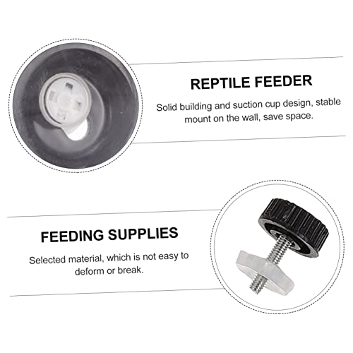 Reptile Feeder with Suction Cup Double Cup Food and Water Bowl for Lizards Geckos Bearded Dragons Easy to Clean and Install Feeding Tool for Crawling Pets