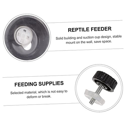 Reptile Feeder with Suction Cup Double Cup Food and Water Bowl for Lizards Geckos Bearded Dragons Easy to Clean and Install Feeding Tool for Crawling Pets
