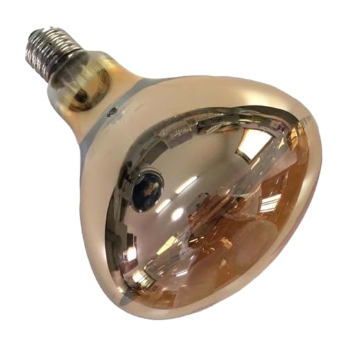 Heat Lamp Bulb 250 Watt Hard Glass Infrared Lamp Bulb for Brooder Bulb, Food Service, Bathroom, Pet, Farm Chicks Pig 120V - size: M