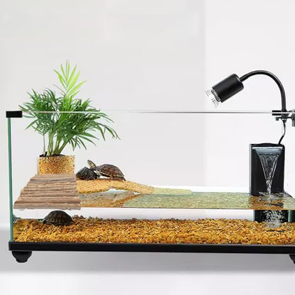 Wooden Turtle Hideout and DIY Basking Platform Reptile Shelter Terrarium Ornament for Tortoise Habitat and Reptile Hiding