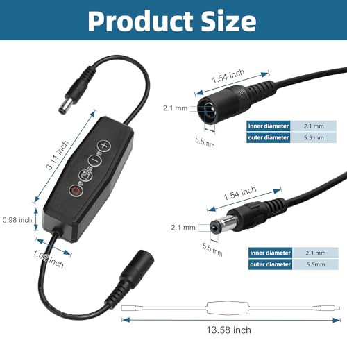 DaToo Aquarium Light Timer&Dimmer Fish Tank Light Controller with Adjustable Brightness Single Channel LED Light Timer 4/8/12h Dimmer Lights Switch for 5-24V DC LED Lights