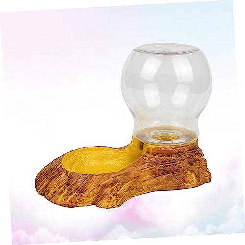 Toddmomy Automatic Reptile Drinking Fountain Resin Crafted Tortoise Basin Easy- Pet Water Feeder Lizard Water Bowl