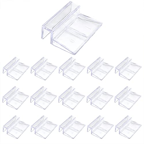 16 PCS 8mm Acrylic Aquarium Cover Clip, Clear | Fish Tank Glass Cover Clip, Support Holder, Universal Lid Clips, For Rimless Aquariums