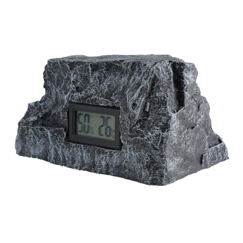 Digital Thermometers, Reptiles Habitat Temperature Reptiles Enclosure Temperature Humidities Monitors for Pet Enthusiasts - Black - rectangle