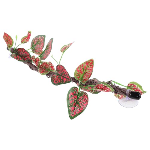 Healifty Artificial Climbing Plants and Bendable Jungle Vines, Flexible Faux Greenery Terrarium Decoration Branch for Reptile Tank Habitat, Suitable for Lizards, Snakes, Amphibians