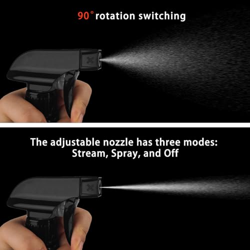 2 Pack 17oz/500ml Mist and Stream Adjustable Spray Bottles, Empty Spray Bottles with Measurements for Home Cleaning and Gardening, Grey and Green