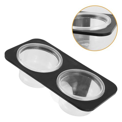 POPETPOP Reptile Feeder Bowl with Suction Cup 4.52X2.36X6.49In Water and Food Container for Lizard Turtle Gecko Chameleon Scorpion Tank Accessories