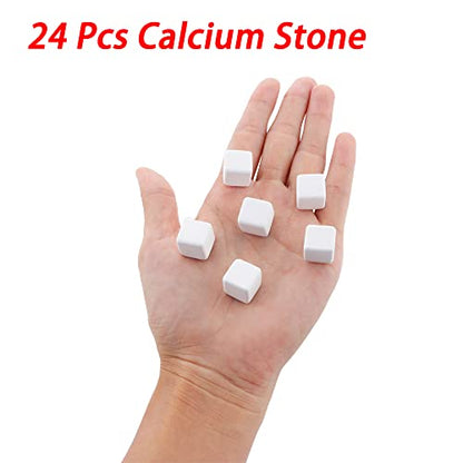 DQITJ 18 Pcs Small Reptile Calcium Stone Natural Calcium Mineral for Reptiles Turtle Tortoise Lizard Frog Chameleon (3 Pack)