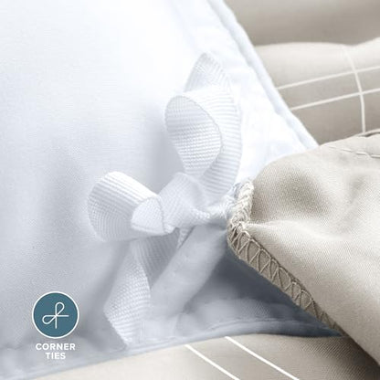 Bare Home Bedding Duvet Cover Extra Long Size - Premium 1800 Super Soft - Lightweight, Duvet Cover - Soft Textured Bedding (Twin/Twin XL, Modern Plaid - Stone/White) - color: 35 - Modern Plaid - Stone/White (No Comforter), size: Twin/Twin XL