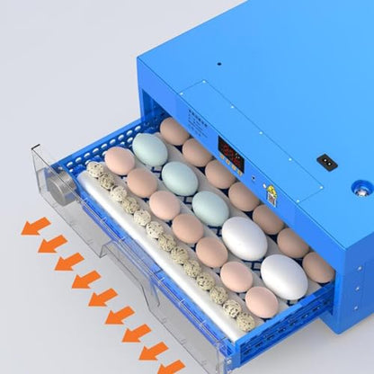 192 Eggs Automatic Chicken Incubators, Farm Poultry Hatcher Machine, LED High-Efficiency Automatic Egg Turning & Temperature Control, for Hatching Chicken Duck Goose Birds - color: 192 Eggs