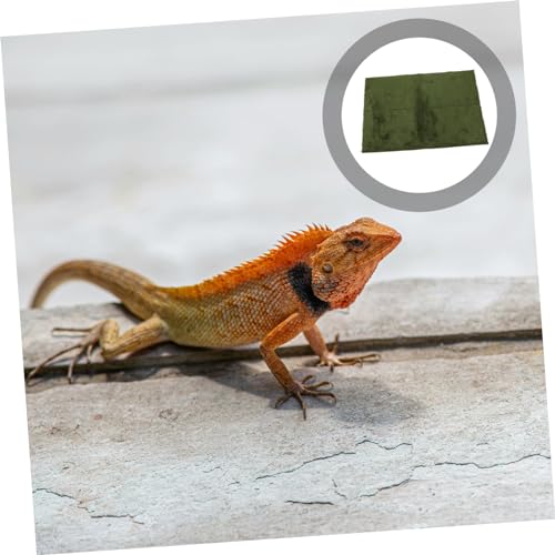 BESPORTBLE Reptile Carpet Mat for Bearded Dragons and Lizards Washable Terrarium Liner Comfortable Bedding Wear-Resistant Faux Grass for Reptile Habitats - size: 60.00X40.00X0.50CM