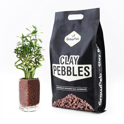 Premium Expanded Clay Pebbles 5L – Horticultural-Grade 8-15mm LECA Balls for Hydroponics, Aquaponics, Orchids & Indoor Plants – pH Neutral, Low EC, Reusable Growing Medium - size: 5 Liter Bag