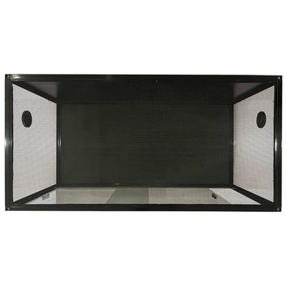 120 Gallon Reptile Terrarium Snake Enclosure 4'x2'x2' Bearded Dragon Tank with Sliding Glass Doors, Heavy Duty Top Screen Ventilation, Easy to Assemble Black - color: Black