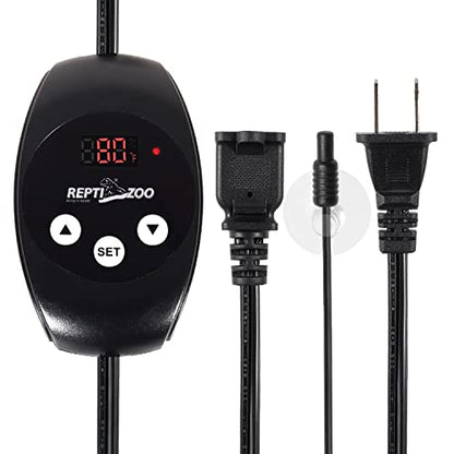 REPTIZOO Dimming Thermostat, PID Temperature Controller with Memory Function, Reptile Thermostat for Reptile Heat lamp, Specifically Designed for Light Heat Bulbs & Heaters
