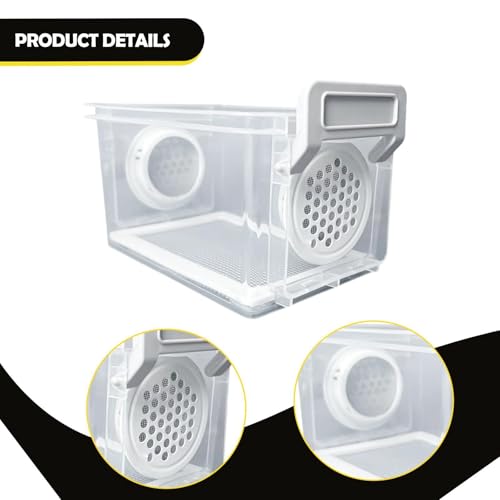 Breeding Box, Reptile Feeding Box, Transparent Terrarium, Habitat, Animal Holder for Raising Mealworms, Style B - color: style B