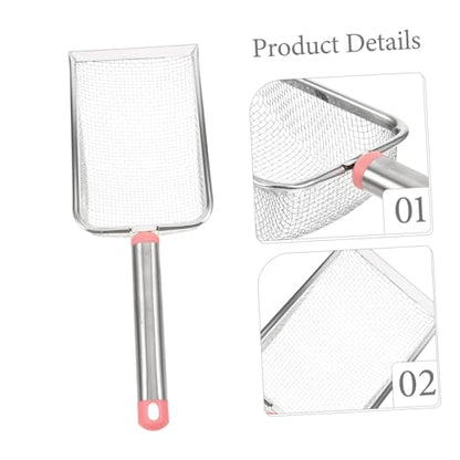 BESPORTBLE Stainless Steel Cat Litter Scoop Fine Mesh Excrement Shovel for Easy Cleaning of Litter Box and Reptile Terrarium Waste Pet Tool Mesh
