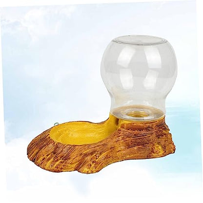 Toddmomy Automatic Reptile Drinking Fountain Resin Crafted Tortoise Basin Easy- Pet Water Feeder Lizard Water Bowl