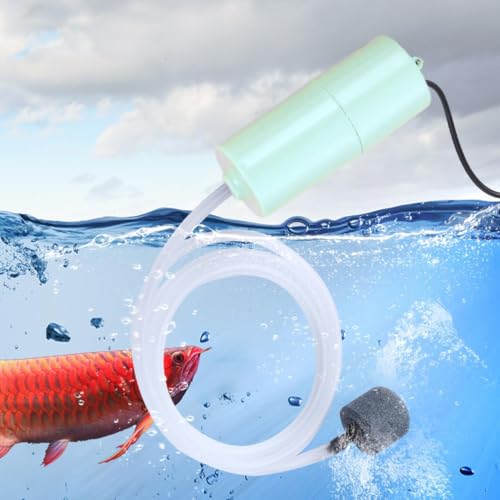 Tiny Water Pump | Mute Aquarium Pump with Uniform Air Bubble | 5V Fish Tank USB Portable for Fish Tanks Buckets Home Tanks - color: Green