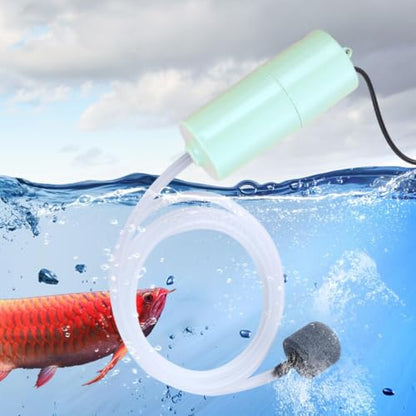 Tiny Water Pump | Mute Aquarium Pump with Uniform Air Bubble | 5V Fish Tank USB Portable for Fish Tanks Buckets Home Tanks - color: Green