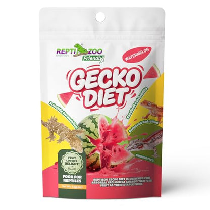 Crested Gecko Food, Fruit Mix Watermelon and Insects Complete Diet Gecko Food 2oz