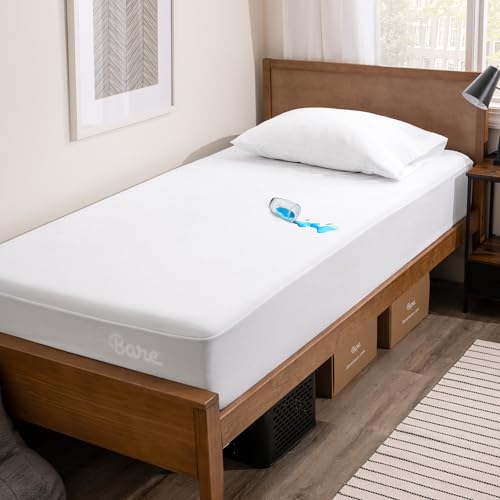 Bare Home Twin Extra Long Mattress Protector - 100% Waterproof & Breathable - Cooling Mattress Cover - Protects Against Spills - Vinyl Free - Dorm Essentials - Protect Your Mattress (Twin XL, White) - color: White, size: Twin XL (Mattress Protector)