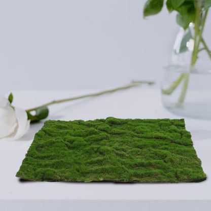 Artificial Moss Grass Turf Tile 30Cm X 30Cm Faux Green Grass Patch for Bonsai, Reptile Moss Terrarium Decoration, Indoor Outdoor Table Mat Home Garden Décor
