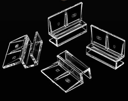 4pcs Clear Color Acrylic Aquarium Fish Tank Glass Cover Clip Support Holder (6mm) - size: 6mm