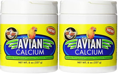 Zoo Med Avian Calcium Bird Food, Black, 8 Ounce (Pack of 2) - size: 8 oz (Pack of 2)