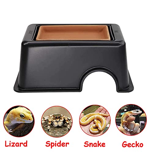 Tfwadmx Reptile Hide Box, Humid Hideout Cave for Reptiles Snake Hide Lizards Hideaway Hut Leopard Gecko Tank Accessories for Snakes Leopard Spiders Turtles Amphibians