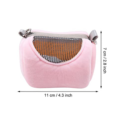 Pssopp Pet Carrier, Breathable Portable Pet Carrying Bag Small Pets Travel Bag Reptile Outdoor Bag for Hamster Gerbil Rat Ferret and Other Small Animals()