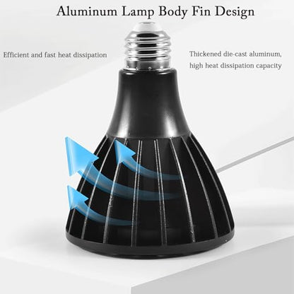 Sxminer 18W Full Spectrum LED Plant Light Bulb, E26/E27 Base, High PPFD 120LM/W, 5800K Cool Daylight, 24° Focused Beam, CRI 98+, for Indoor Plants, Seedlings, Succulents, Greenhous – 1 Pack