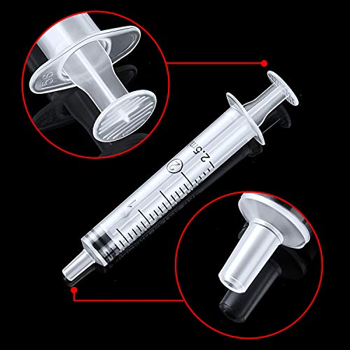Frienda 20 Packs Large Plastic Syringe Measuring Syringe Tools Dispensing Multiple Uses (2.5 ml) - size: 2.5 ml