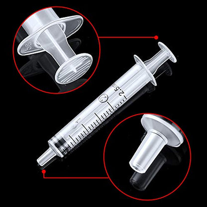 Frienda 20 Packs Large Plastic Syringe Measuring Syringe Tools Dispensing Multiple Uses (2.5 ml) - size: 2.5 ml