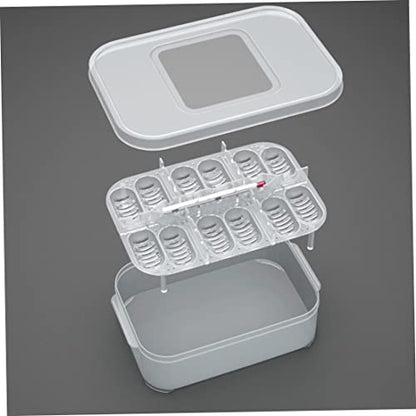12 Grids Reptile Breeding Box, Incubator Egg Tray Hatching Box with 12 Grids for Turtle, Gecko, Lizards, Mane