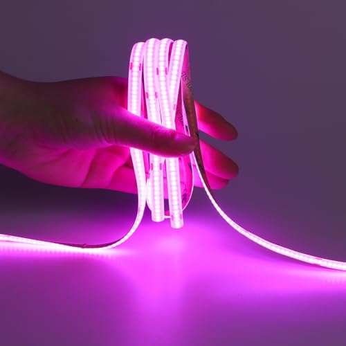 DC 5V USB COB Violets LED Strip Light USB Powered Dimmable IP65 Waterproof 6.6ft/2M 640LEDs with Dimmer High Brightness Flexible LED Tape Lights - color: Violets