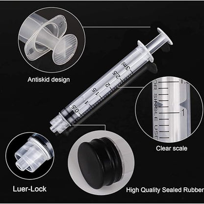 50 Pack 2ml Syringe for Liquid Without Needle,Syringe with Cap,Individually Wrapped,Measurement for Scientific Labs,Measuring Liquids,Pet Feeding,Oil or Glue Applicator (A 50 Pack 2ml) Straight Mouth - size: A 50 Pack 2ml