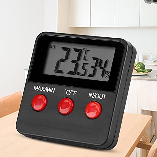 2 Pack Mini Hygrometer Thermometer, Digital Humidity Meter Temperature Fahrenheit Humidity Meter for Humidors Greenhouse Garden Cellar Fahrenheit Celsius