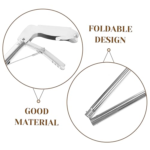 Snake Sticks Useful Snake Catcher Clip Snake Grabber Tool Folding Snake Catcher Clamp Snake Stick Catcher Snake Tong Reptile Grabber Snake Clip Turntable Hook Stainless Steel Crawl