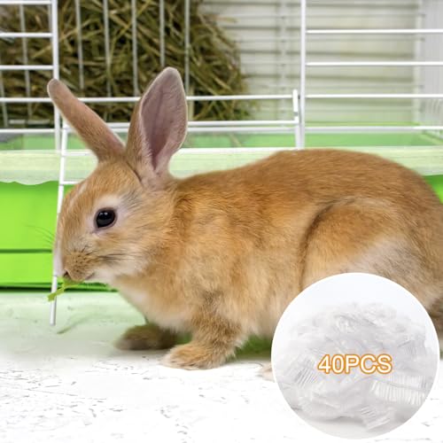 TCOTBE 40 Pieces Pet tray Disposable Plastic film Cover Toilet pad Paper Rabbit Hamster Toilet film Cover pet dust Cover, Cage Liners for Small Animals Disposable Hamster Tray Liner