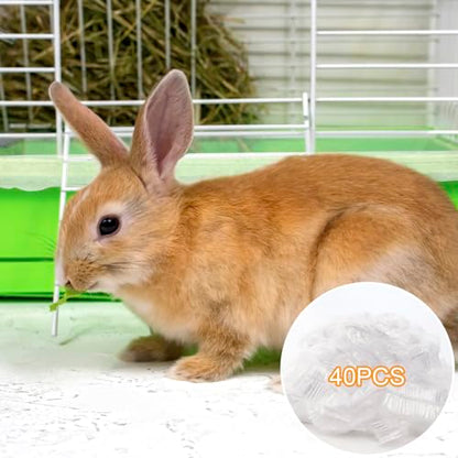 TCOTBE 40 Pieces Pet tray Disposable Plastic film Cover Toilet pad Paper Rabbit Hamster Toilet film Cover pet dust Cover, Cage Liners for Small Animals Disposable Hamster Tray Liner