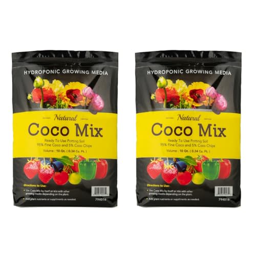 Potting Soil Mix 2-Pack - 10 Quarts Envelor Indoor Plants Soil for Outdoor Plants 0.34 Cubic Feet Potting Mix Hydrated Coco Coir Mix for Plants Ready to Use Natural Plant Top Soil - color: Coco Mix - 10 Qt (0.34 Cu. Ft.) - 2 Pack