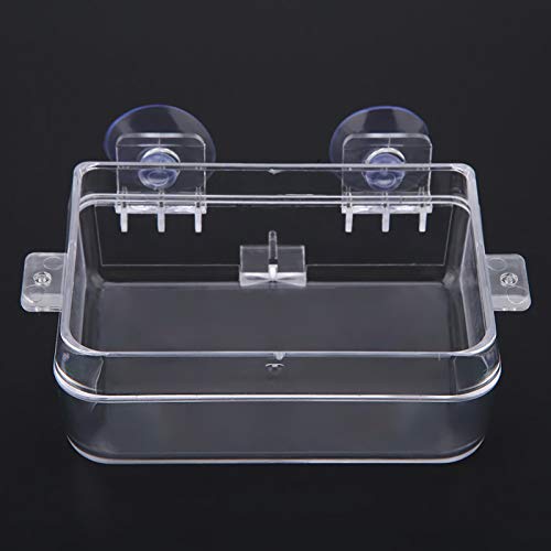 Acouto Amphibians Reptiles Anti Escape Feeder Feeding Basin Tortoise Lizard Crawler Food Bowl Suction Cup Feeder for Reptiles Bearded Dragon Accessories Food Cricket Container
