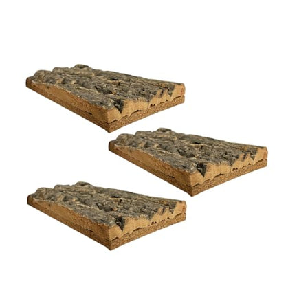 BESPORTBLE 3pcs Reptile Cork Bark Background for Terrarium Natural Tree Bark Decor for Fish Tank and Reptile Habitat and Safe Wall Decor